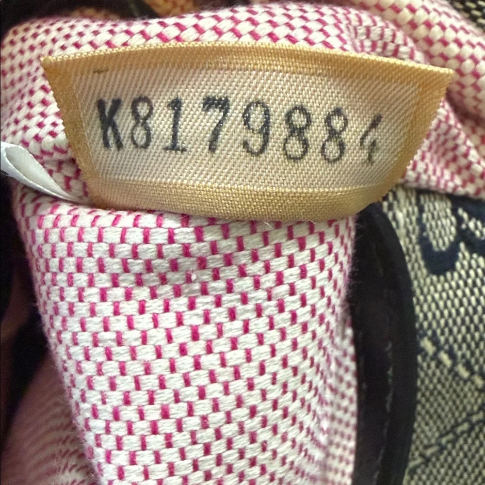 Dooney & Bourke DB Monogram Black & Grey Canvas Satchel Top Handle Bag Classic